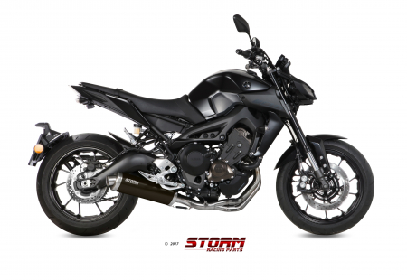 Full exhaust system 3x1 STORM OVAL 74.Y.042.LX1B negru otel [2]