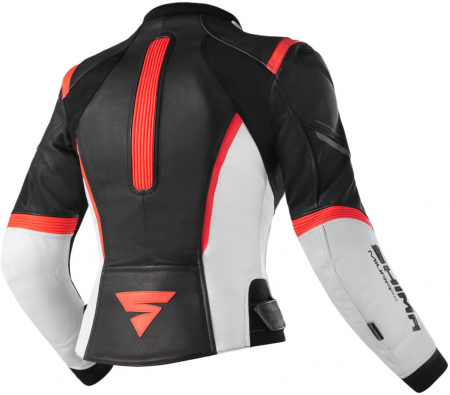 Geaca de piele SHIMA Miura 2.0 Lady, Rosu si Alb - lichidare stoc! [1]