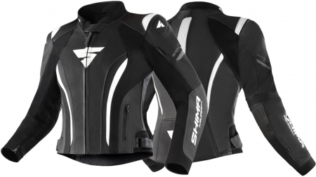 Geaca de piele SHIMA Miura 2.0 Lady, Rosu si Alb - lichidare stoc! [2]