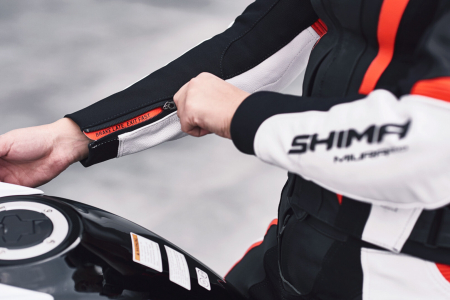 Geaca de piele SHIMA Miura 2.0 Lady, Rosu si Alb - lichidare stoc! [5]