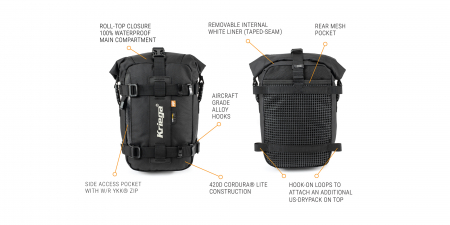 Geanta moto Kriega US-5 Drypack, Cordura [9]