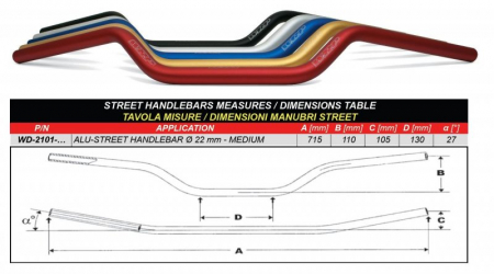 Piese moto - GHIDON WRP ALU-STREET MEDIUM Albastru