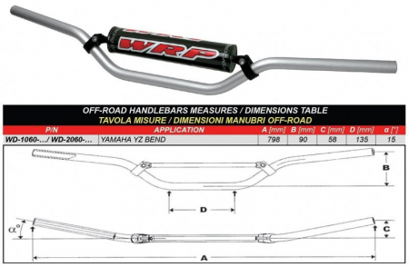 Piese moto - GHIDON WRP PRO-ALU YZ/YZF Argintiu