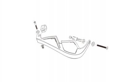 Handguard POLISPORT EVOLUTION INTEGRAL 8305100027 with mounting kit (?22 mm) Negru [2]