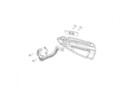 Handguard POLISPORT HAMMER 8307800001 with universal plastic mounting kit Alb [2]