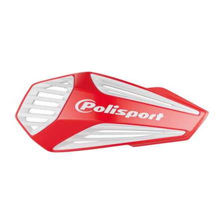 Piese moto - Handguard POLISPORT MX AIR 8308400010 with universal handlebar mounting kit Red CR04 / White
