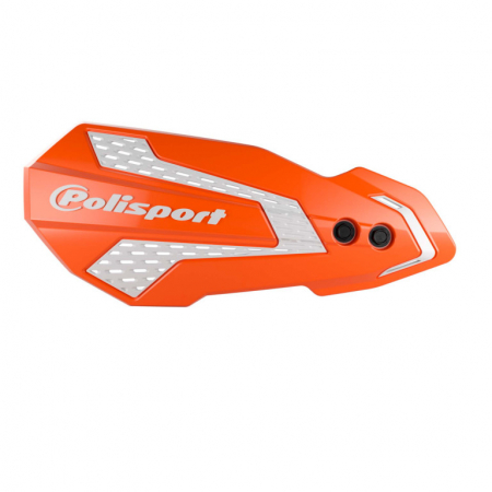 Piese moto - Handguard POLISPORT MX FLOW 8308200003 with mounting system orange 16/white