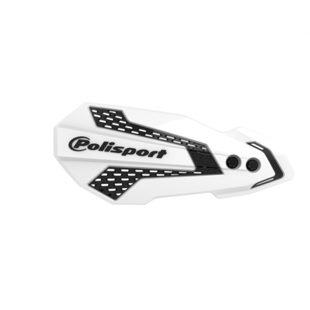 Piese moto - Handguard POLISPORT MX FLOW 8308200007 with mounting system alb/negru