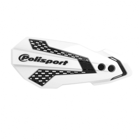 Piese moto - Handguard POLISPORT MX FLOW 8308200010 with mounting system alb/negru