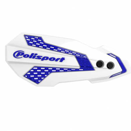 Piese moto - Handguard POLISPORT MX FLOW 8308200016 with mounting system white /blue 98