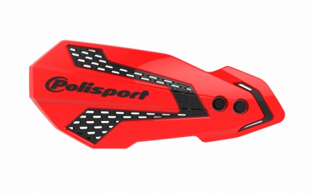 Piese moto - Handguard POLISPORT MX FLOW 8308200023 with mounting system Red CR04/black