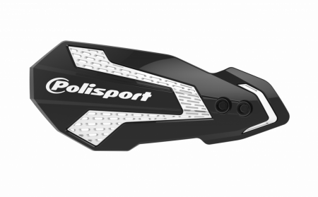 Piese moto - Handguard POLISPORT MX FLOW 8308200038 with mounting system black/white