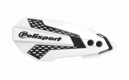 Piese moto - Handguard POLISPORT MX FLOW 8308200039 with mounting system alb/negru
