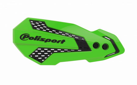 Piese moto - Handguard POLISPORT MX FLOW 8308200040 with mounting system Green 05/Black