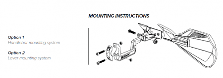 Handguard POLISPORT MX ROCKS with universal aluminium mounting kit Alb [4]