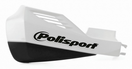 Piese moto - Handguard POLISPORT MX ROCKS with universal aluminium mounting kit Alb