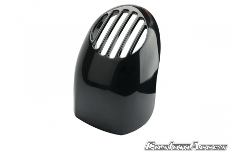 Piese moto - Headlight protector CUSTOMACCES WARRIOR FAR002N Negru