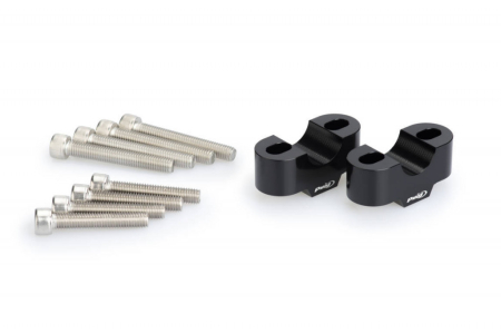 Piese moto - Inaltator ghidon PUIG 3671N Negru height 20mm, d 22mm