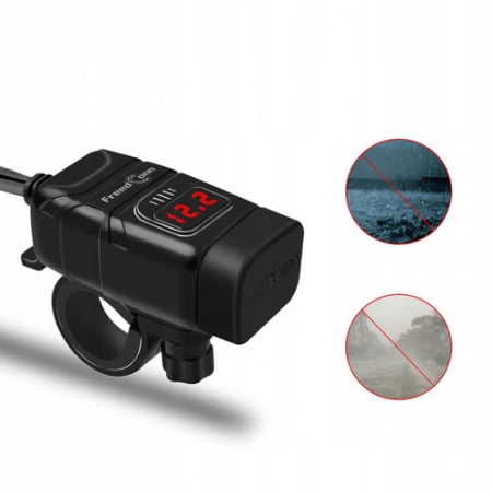 Incarcator USB moto FreedConn MC1N-PD pentru ghidon [2]