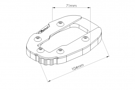 Kickstand extension PUIG 20208N Negru [1]