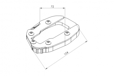 Kickstand extension PUIG 20276N Negru [1]