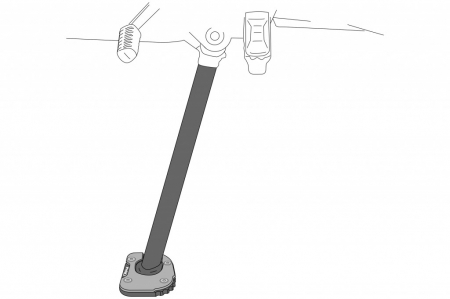 Piese moto - Kickstand extension PUIG 21363N Negru with standard suspension