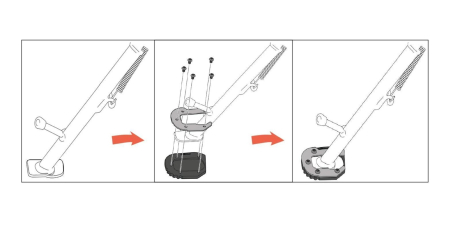 Kickstand extension PUIG 22462N Negru with standard suspension [1]
