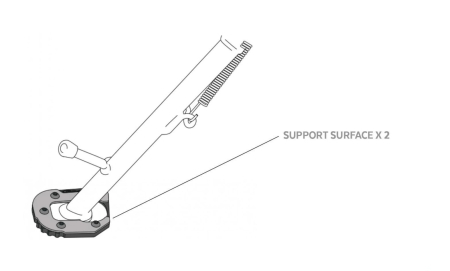 Kickstand extension PUIG 22462N Negru with standard suspension [3]