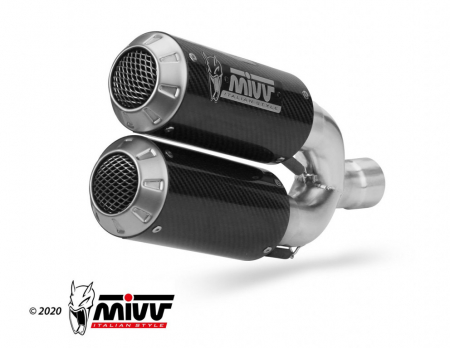 Piese moto - Kit 2 evacuari MIVV MK3 D.043.SM3C Carbon