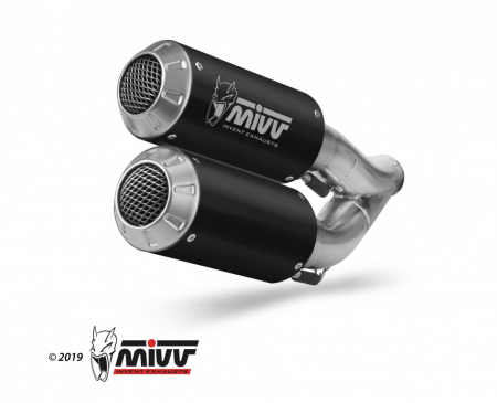 Piese moto - Kit 2 evacuari MIVV MK3 KT.022.LM3B Black Stainless Steel