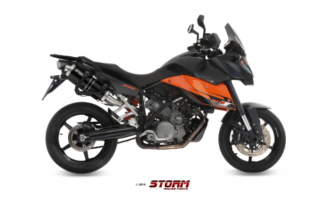 Kit 2 evacuari STORM OVAL 74.KT.013.LX1B negru otel [2]
