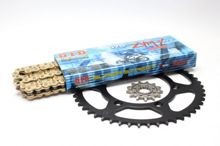 Piese moto - Kit de lant D.I.D + JT ZVM-X serie in gold color