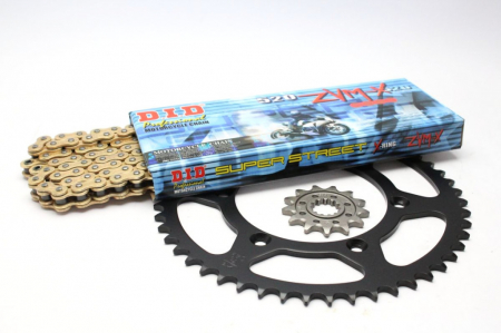 Piese moto - Kit de lant D.I.D + JT ZVM-X serie in gold color