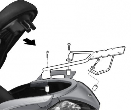 Piese moto - Kit de prindere cutie Top Master SHAD Y0XC19ST