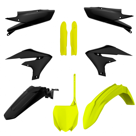 Piese moto - Kit plastice POLISPORT 91049 Yellow flo / Black