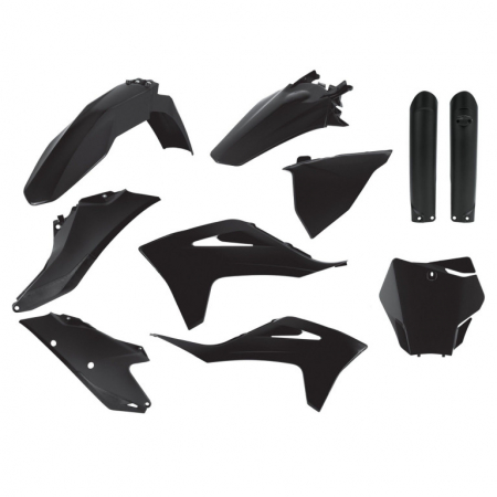 Piese moto - Kit plastice POLISPORT 91066 Negru