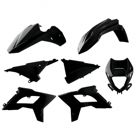 Piese moto - Kit plastice POLISPORT 91087 restyling Negru