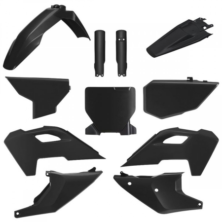 Piese moto - Kit plastice POLISPORT 91101 Negru