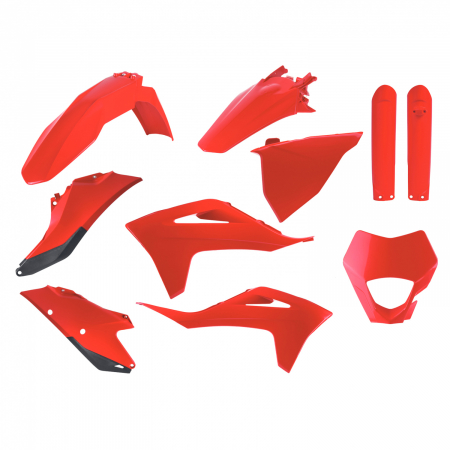 Piese moto - Kit plastice POLISPORT 91116 MX/enduro Rosu