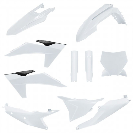 Piese moto - Kit plastice POLISPORT 91287 Alb