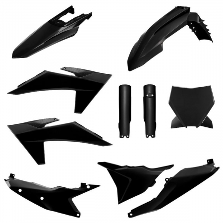 Piese moto - Kit plastice POLISPORT 91288 Negru
