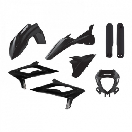 Piese moto - Kit plastice POLISPORT 91317 Negru