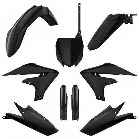 Piese moto - Kit plastice POLISPORT 91410 Negru