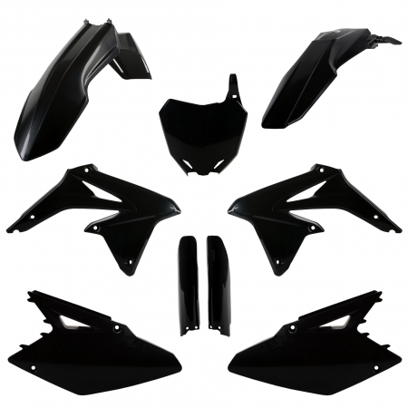 Piese moto - Kit plastice POLISPORT 91429 Negru