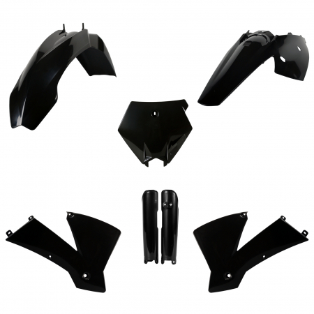Piese moto - Kit plastice POLISPORT 91435 Negru