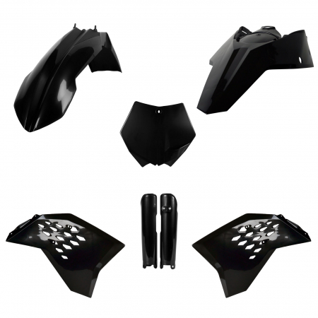 Piese moto - Kit plastice POLISPORT 91440 Negru