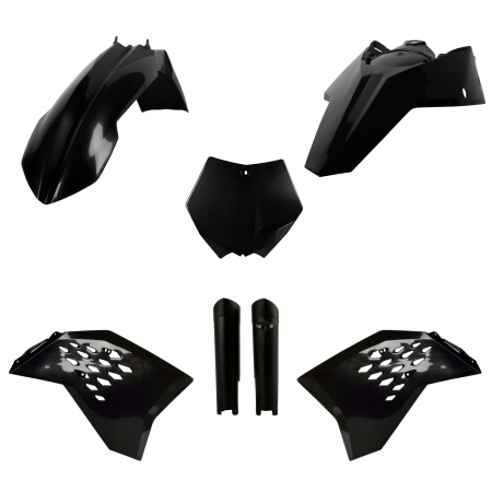 Piese moto - Kit plastice POLISPORT 91441 Negru