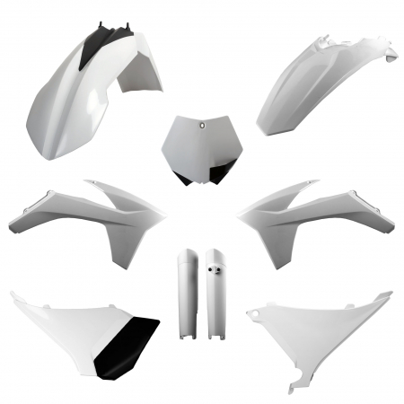 Piese moto - Kit plastice POLISPORT 91442 White KTM