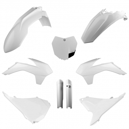 Piese moto - Kit plastice POLISPORT 91448 White KTM