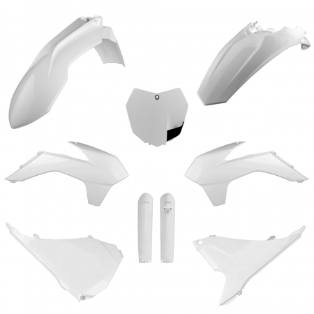 Piese moto - Kit plastice POLISPORT 91449 White KTM